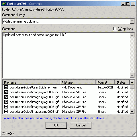 Commit Dialog
