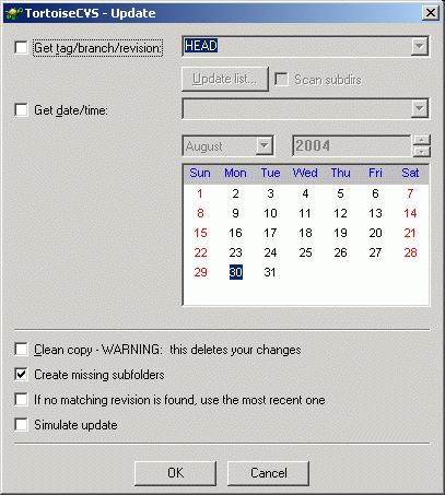 Update Special Dialog