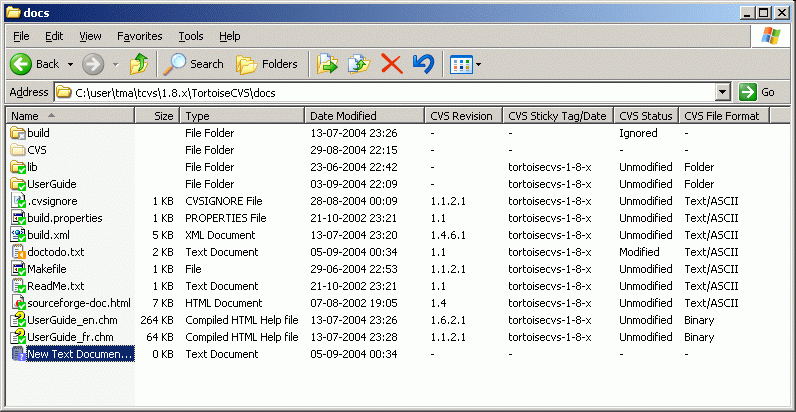 TortoiseCVS and Windows Explorer