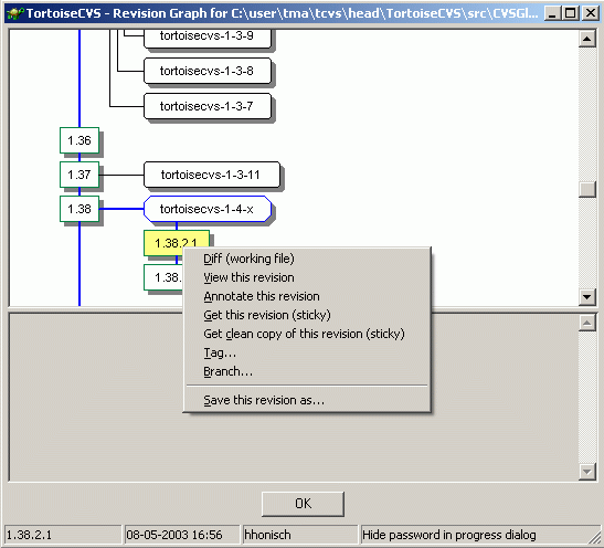 Revision Graph Dialog