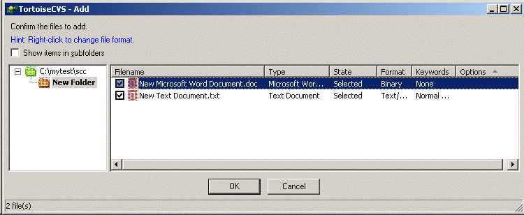Add Contents Dialog