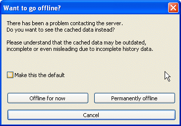Go Offline Dialog