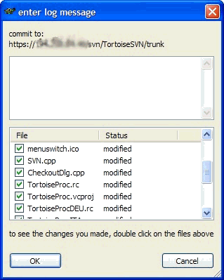 Commit Dialog