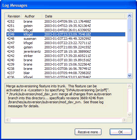 Show Log Messages