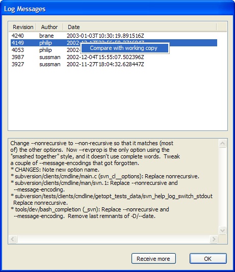 Diff Context Menu